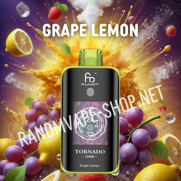 RANDM TORNADO 25000 Randm Tornado Vape 25000 Grape Lemon