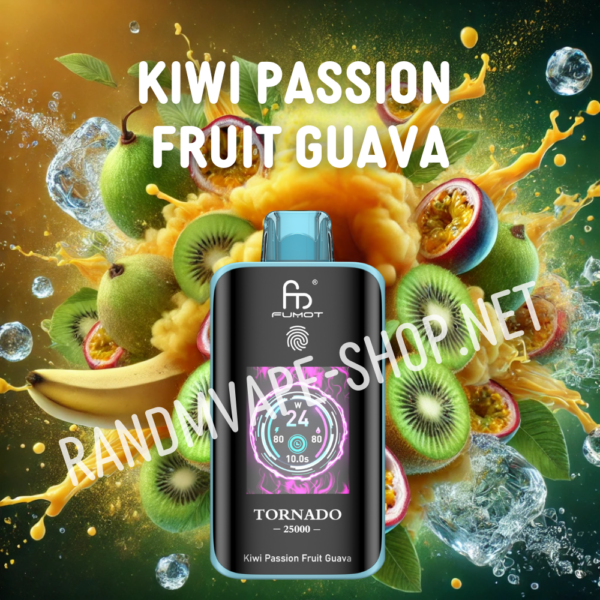RANDM TORNADO 25000 Randm Tornado Vape 25000 Kiwi Passion Fruit Guava