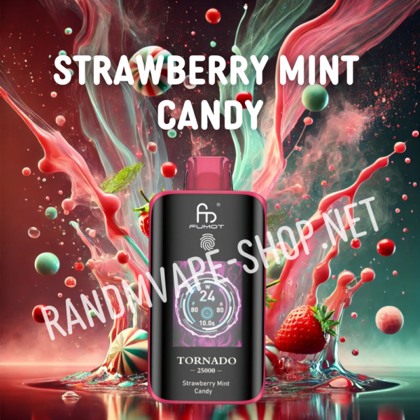 RANDM TORNADO 25000 Randm Tornado Vape 25000 Strawberry Mint Candy