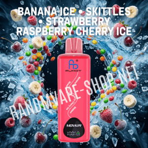 Randm 3 in 1 banana ice skittles strawberry raspberry cherry ice