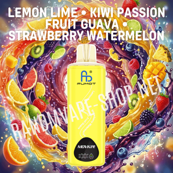 Fumot RandM Eco 3in1 24000 Randm 3 in 1 lemon lime kiwi passion fruit guava strawberry watermelon