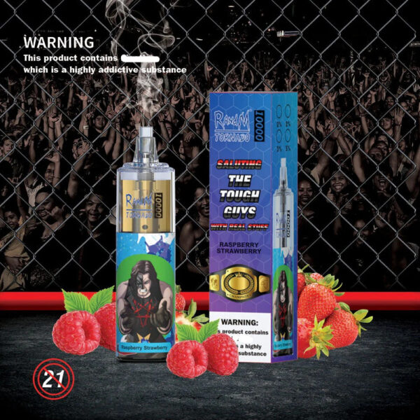 RANDM TORNADO 10000 Randm vapes tornado 10000 raspberry strawberry