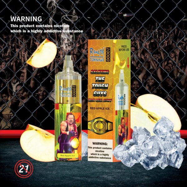 RANDM TORNADO 10000 Randm vapes tornado 10000 red apple ice