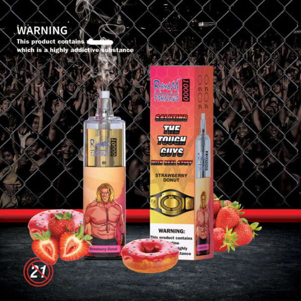 RANDM TORNADO 10000 Randm vapes tornado 10000 strawberry donut