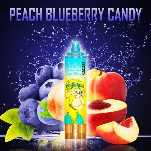 RANDM TORNADO 15000 Randm tornado 15000 peach blueberry candy 08f4d63f d326 453c 88e6 58e86ada445a
