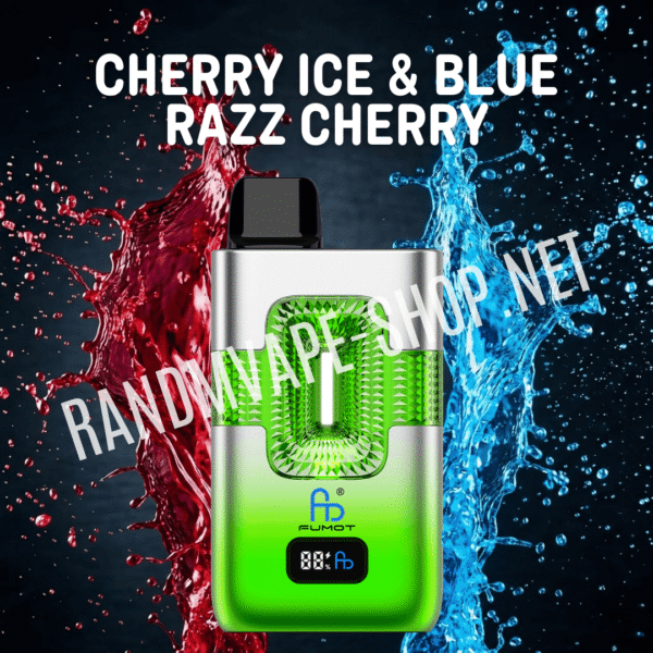 Fumot RandM Eco 2in1 50000 Randmvape shop fumot randm 2in1 eco cherry ice blue razz cherry